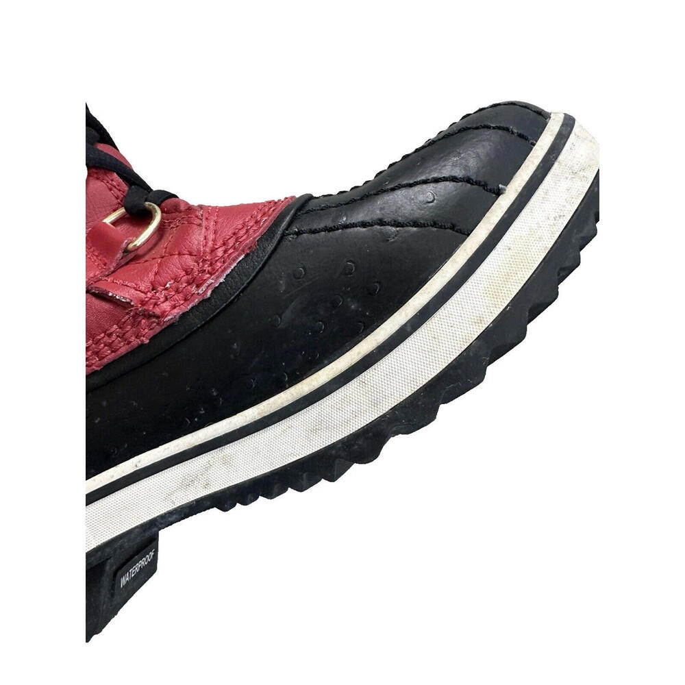 Sorel Joan of Arc Red Waterproof Snow Boots Womens 7 Faux Fur Quilted Winter - Picture 9 of 9